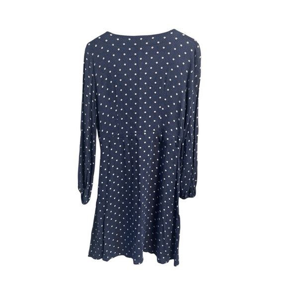 American Eagle Outfitters Navy Polka Dot Mini Dress | Size Medium - Picture 3 of 4
